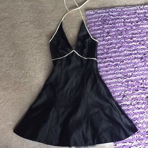 black and white dress